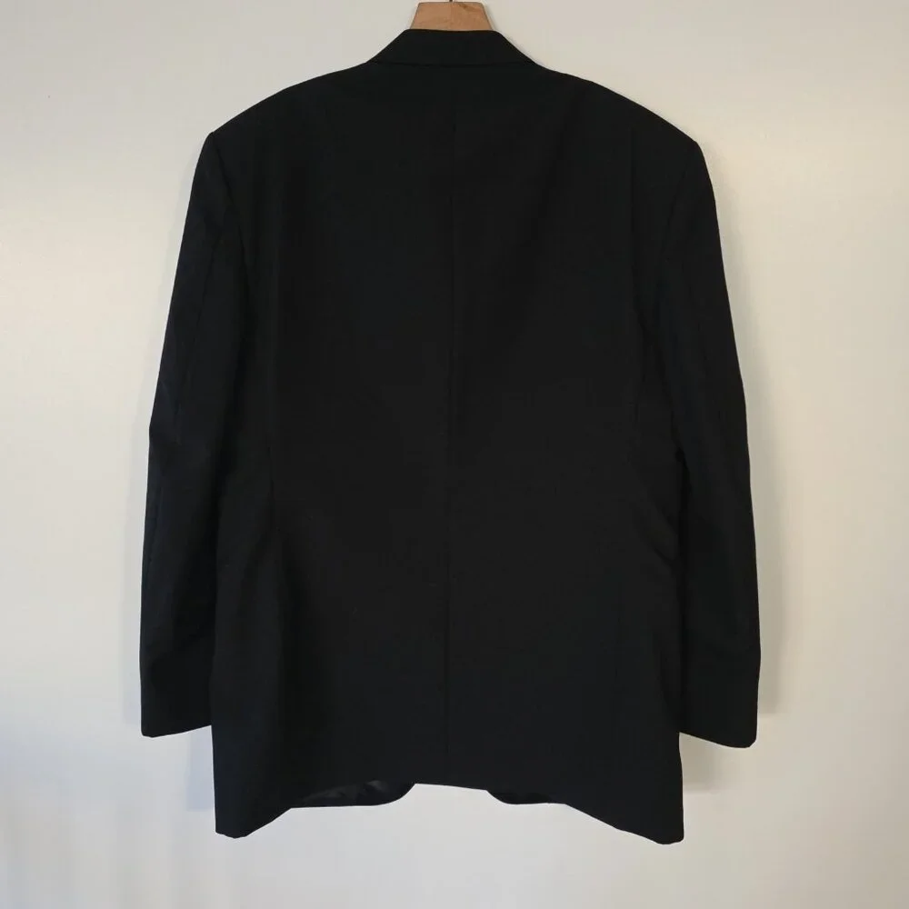 After Six Tuxedo Jacket Satin Lapel Black Three Button Prom Wedding Formal‎ 44L